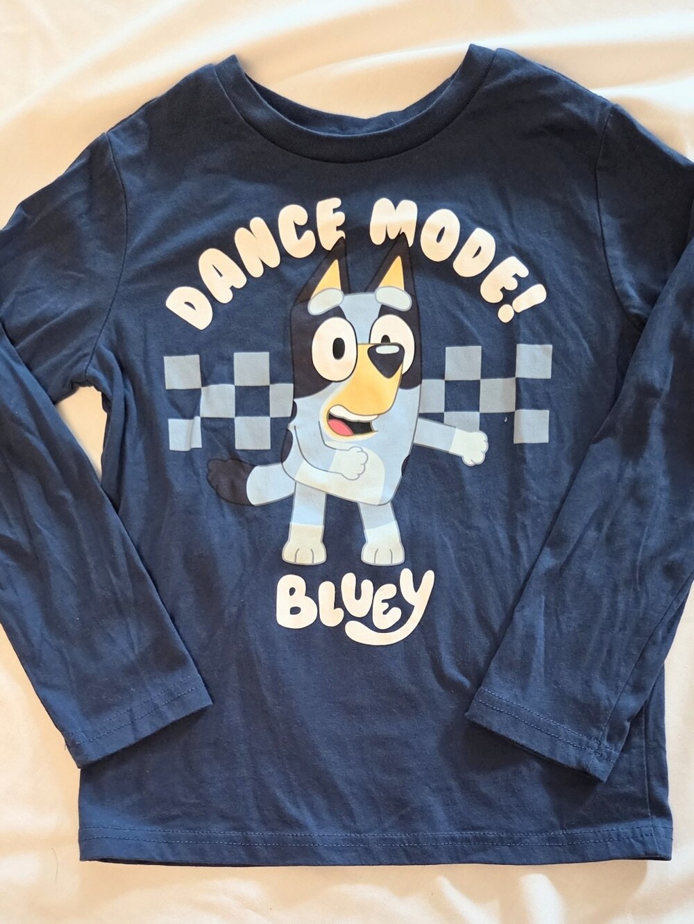 BLUEY DANCE MODE Sz 6 Long Sleeve Tee Top Shirt Boy Or Girl